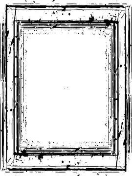 Vintage black color grunge frame vector set, grunge border Stock Illustration