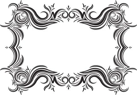 Vintage black frame with empty place for your text or other design, vector il Ilustración de archivo