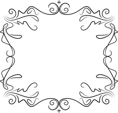 Vintage black frame with empty place for your text or other design, vector .. Ilustración de archivo