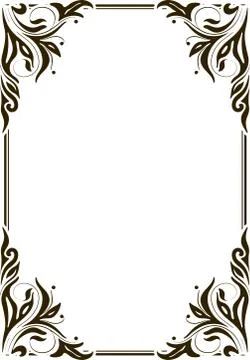 Vintage black frame with empty place for your text or other design, vector .. Ilustración de archivo