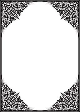 Vintage black frame with empty place for your text or other design, vector .. Stock Illustration