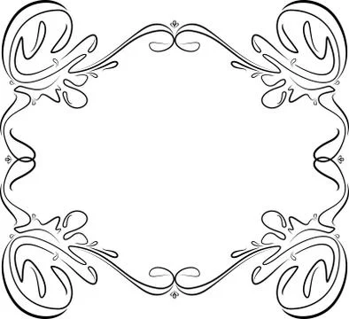 Vintage black frame with empty place for your text or other design, vector .. Stock Illustration