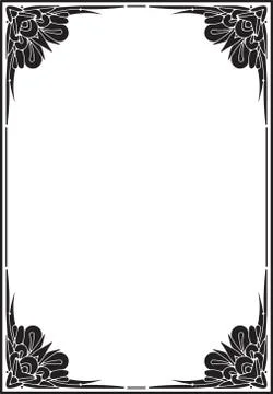 Vintage black frame with empty place for your text or other design, vector .. Ilustración de archivo