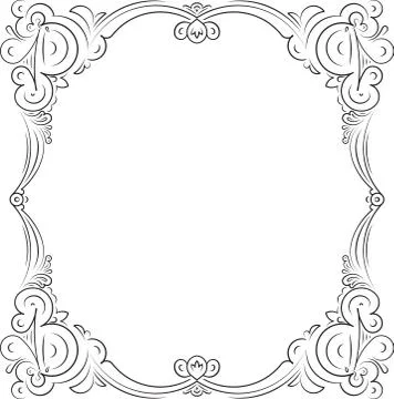Vintage black frame with empty place for your text or other design, vector .. Stock Illustration