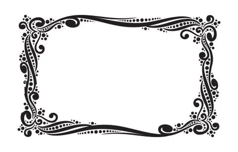 Vintage black frame with empty place for your text or other design, vector il Stock-Illustration