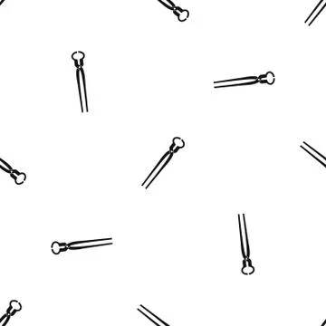 Vintage blacksmith pincers pattern seamless black Stock Illustration