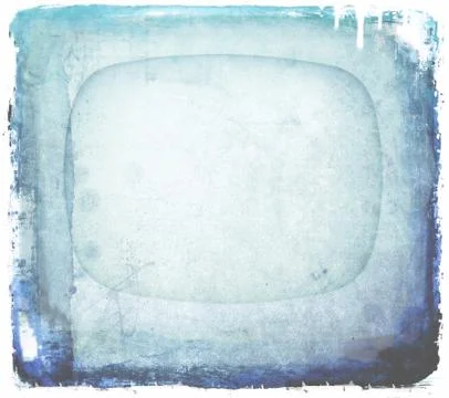 Vintage blue background. Frame in shape of old television. Stock Illustration