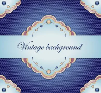 Vintage blue background. Stock Illustration