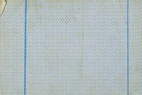 Vintage Blue Dashed Pattern Paper Texture With Folded Corner and Vertical Panels 스톡 사진