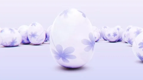 Vintage Blue Easter Egg Cracks Background Stock Footage 269304907