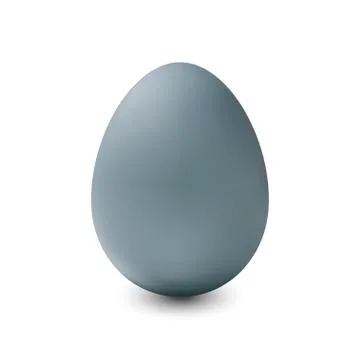 Vintage blue easter egg on a white background with a light shadow Stock Illustration