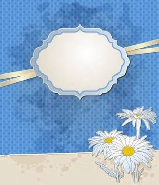 Vintage blue vector background Stock Illustration