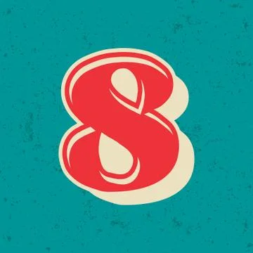 Vintage bold vector design alphabet Stock Illustration