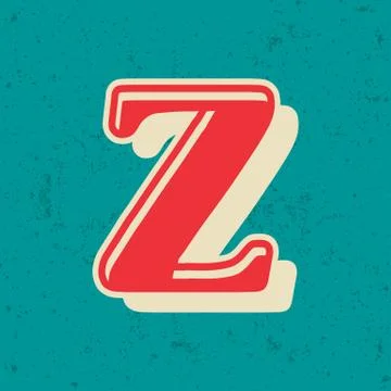 Vintage bold vector design alphabet Stock Illustration