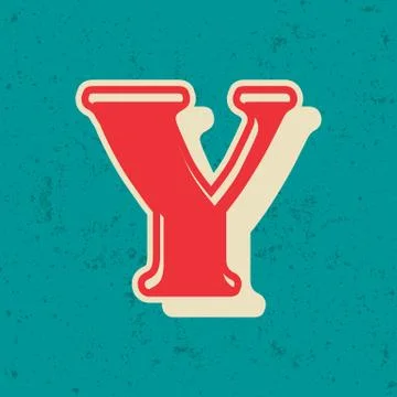 Vintage bold vector design alphabet Illustrazione stock