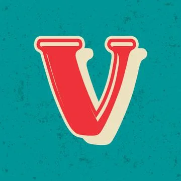 Vintage bold vector design alphabet Stock Illustration