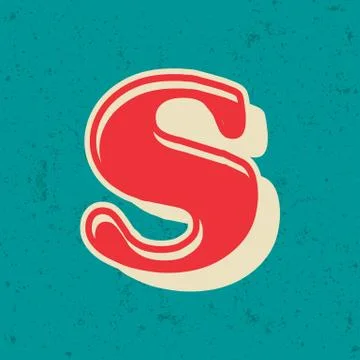 Vintage bold vector design alphabet Stock Illustration