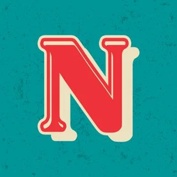 Vintage bold vector design alphabet Illustrazione stock