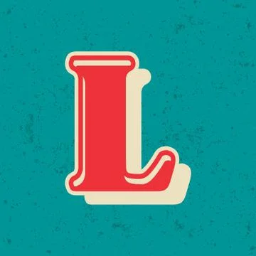 Vintage bold vector design alphabet Stock Illustration