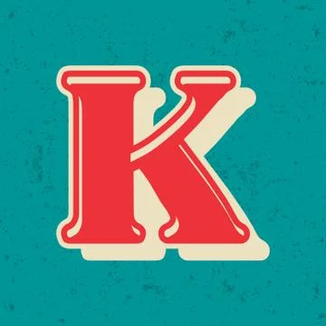 Vintage bold vector design alphabet Stock Illustration