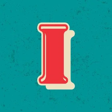 Vintage bold vector design alphabet Stock Illustration
