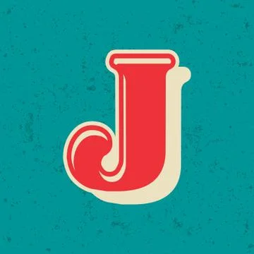 Vintage bold vector design alphabet Stock Illustration