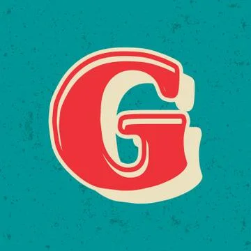 Vintage bold vector design alphabet Stock Illustration