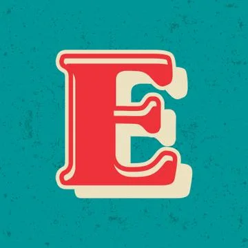 Vintage bold vector design alphabet Stock Illustration