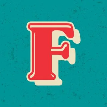 Vintage bold vector design alphabet Stock Illustration