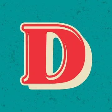 Vintage bold vector design alphabet Stock Illustration