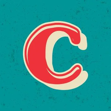 Vintage bold vector design alphabet Stock Illustration