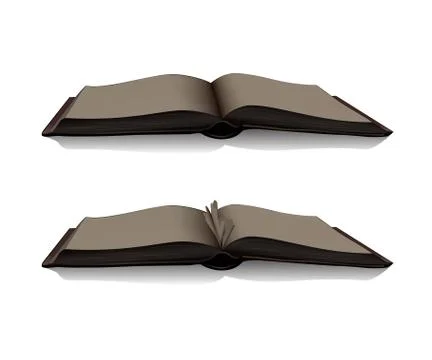Vintage book and book with missing pages isolated on white. Vector illustration. 스톡 일러스트