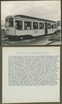 Vintage book page with an old train and technical details Stock Illustration