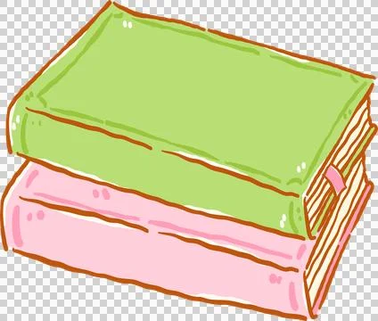 Vintage Bookish Book Stack Blank Cover Page Doodle Hand Drawn Stock Illustration