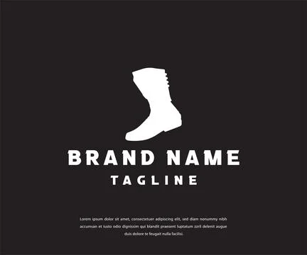 Vintage Boot Logo Template Vector Stock Illustration