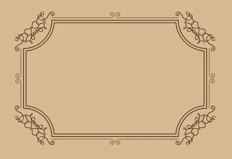 Vintage border. retro frame. Vector calligraphy ornamental decorative frame Illustrazione stock