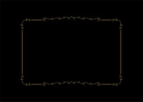 Vintage border. retro frame. Vector calligraphy ornamental decorative frame Stock Illustration