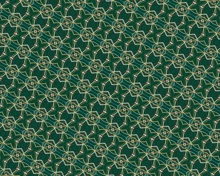 Vintage botanical sketch stroke-based surface pattern with simple circular .. イラスト素材