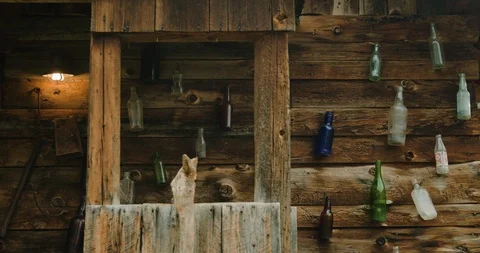 Vintage bottles Stock Footage 92767914