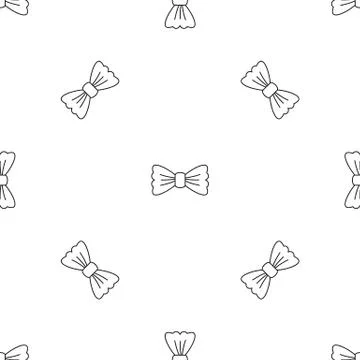 Vintage bow tie pattern seamless vector Stock Illustration
