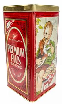 Vintage box of cracker Stock Photos