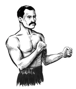 Vintage boxer Stock Illustration