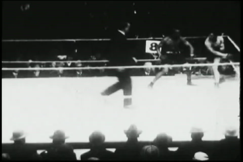 Vintage Boxing Knockout 02 Stock Footage 33961770