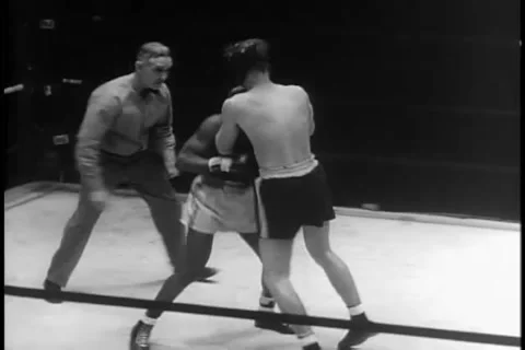 Vintage Boxing Match - Fighter is Knocke... | Stock Video | Pond5