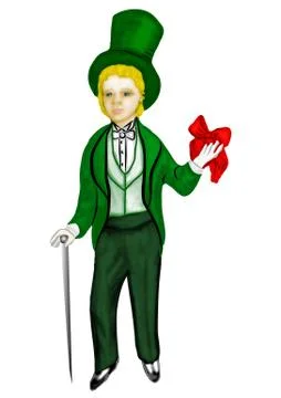 Vintage boy Stock Illustration