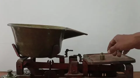Vintage Brass Duck Scale Needles Aligning Perfectly As Weight Removed Видео 345599067