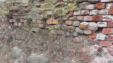 Vintage brick masonry Vídeo Stock 35885504