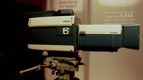 Vintage Broadcast Camera Stock Footage 54632041