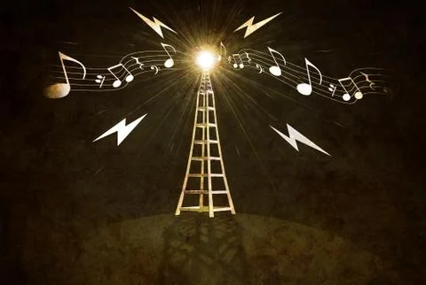 Vintage Broadcast Stock Illustration