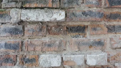 Vintage Broken Brick Wall Video stock 103476671